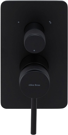 Allen Brau Смеситель для ванны Priority 5.31A11-31 (с внутренней частью, 3 выхода) черный матовый – фотография-6